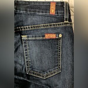 7 For All Mankind Women’s Size 25 Blue Skinny Ankle Jeans